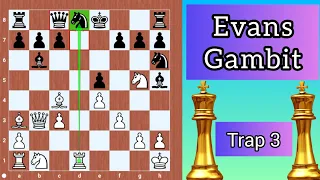 Evans Gambit: Trap 3 |  These exchanges are dangerous | Chess Opening traps | Chess addict