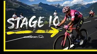 Magnus Cort takes victory in stressful stage | 2022 Tour de France - Stage 10 Highlights | Eurosport