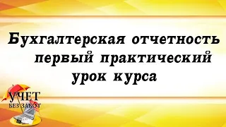 Бухгалтерская отчетность — первый практический урок курса