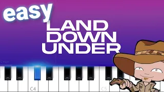 Men At Work -  Down Under  EASY PIANO TUTORIAL