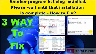 Another program is being installed Please wait until that installation is complete - How to Fix