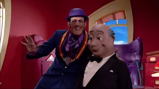 every episode of lazytown but only when they say 'well.'