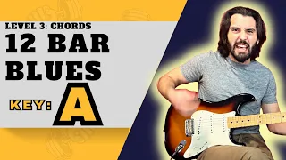 12 Bar Blues in A  |  5 Minute Play Along Workout for Guitar