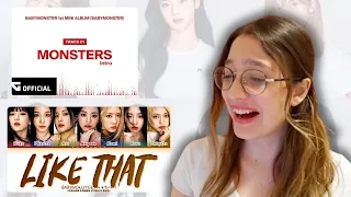 BABYMONSTER - ‘MONSTERS ’ & LIKE THAT Lyrics Reaction