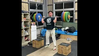 193 KG / 425 LBS Box Clean And Jerk Imamu Jendie Japan Weightlifting Training #shorts