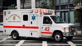 Chicago Fire Dept. Ambulances Responding Compilation