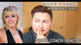 Vocal Coach Reacts! Miley Cyrus! Midnight Sky @ The VMA's!