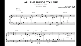 Keith Jarrett - All The Things You Are (Hamburg '82, Bootleg) - Transcription