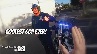 Biker Caught Speeding by Police | CrashBanditoNL