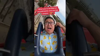 when you're terrified on Incredicoaster and see the Camera #tiktok #shorts