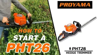 How to start a gas hedge trimmer | Proyama