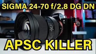 Sigma 24-70 DG DN Lens on Sony a7III - Why APSC Crop can't Compete