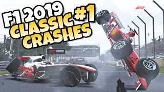 F1 2019 CLASSIC CRASHES #1