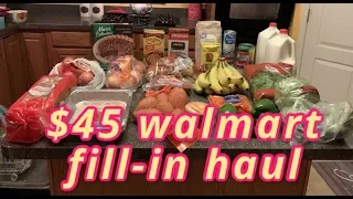 $45 NOVEMBER 2019 WALMART FILL-IN HAUL || LARGE FAMILY GROCERY HAUL ON A BUDGET