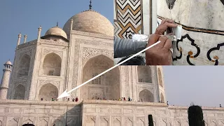 How workers join broken Taj Mahal !!!!