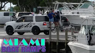 The Ramp is Hungry and Eating Trucks!! | Miami Boat Ramps | Black Point Marina
