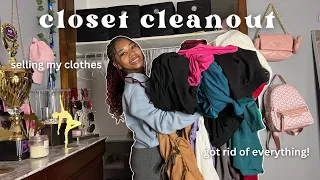 EXTREME CLOSET CLEAN OUT 2024 *declutter + organizing my closet*