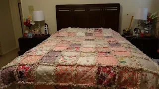 HOW TO MAKE RAG QUILT IN QUEEN SIZE  RANDOM STYLE