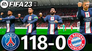 FIFA 23 - MESSI, RONALDO, MBAPPE, NEYMAR, ALL STARS | PSG 118-0 FC BAYERN