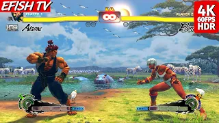 Akuma vs Elena (Hardest AI) - Ultra Street Fighter IV | PS5 4K 60FPS
