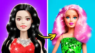 Rich Mermaid VS Poor Vampire. How to Transform Barbie into Vampire. Cool beauty hacks by Saycool!