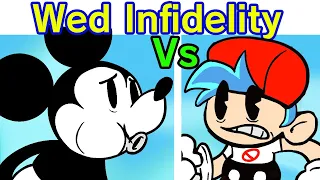 Friday Night Funkin' VS Mickey Mouse - Wednesday's Infidelity FULL Week + Cutscenes (FNF Mod) Horror