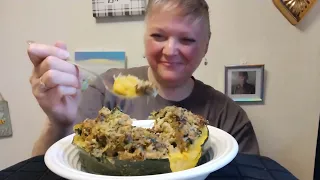 Plant-Based Sausage Stuffed Acorn Squash 🍽️🧅🧄: Home Made Meals 💚