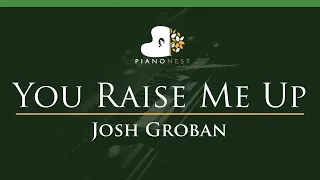 Josh Groban - You Raise Me Up - LOWER Key (Piano Karaoke Instrumental)