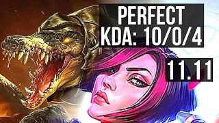 RENEKTON vs FIORA (TOP) | 10/0/4, Legendary, 300+ games | BR Master | v11.11