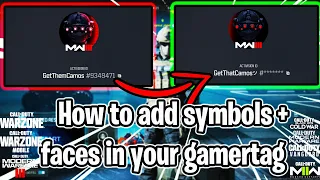 How to add symbols + smiley face your Gamertag on Warzone/All call of dutys (Activision Name)