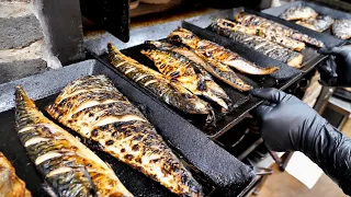 Awesome! Crispy grilled fish & side dishes, Korean street food