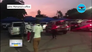 Watch the mood at Mahama’s office after the election was declared