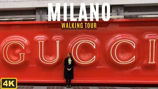 Milano the City of Fashion - 4k Walk in Montenapoleone, Duomo, Scala and Via Dante