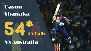 Dasun Shanaka's Incredible 54 Runs Off 25 Balls | Sri Lanka vs Australia 3rd T20 I Highlights