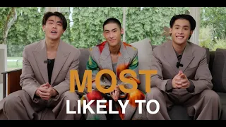 #ELLEMENchallenge 'ใครคือที่สุด'  กับ 3 หนุ่ม  เจ้านาย, เจ้าขุน และ เจ้าสมุทร ในเกม Most Likely to