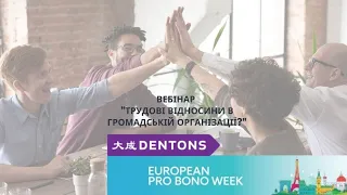 Вебінар "Трудові відносини в громадській організації"