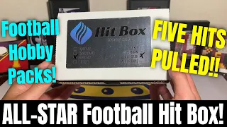 THIS WAS AWESOME! 5 HITS?! Hit Box Sports Cards ALL STAR BOX Product Review! September Football Box!