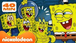 Spongebob | Setiap Kali SpongeBob Diklona! 👯 | Kompilasi 40 Menit | Nickelodeon Bahasa