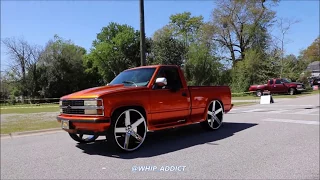 WhipAddict: Kandy Orange Chevrolet Silverado 1500 Burnout on DUB 30s on the Street and Track!