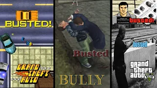 "Busted!" on all GTA Games + Bully