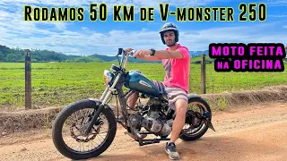 Testando a V-Monster 250 na ESTRADA 🔥 MOTO FEITA NA OFICINA