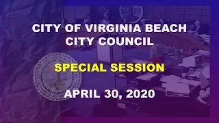 City Council Special Meeting - 04/30/2020