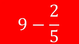 How to subtract fraction from a whole number | Subtracting mixed number from a whole number