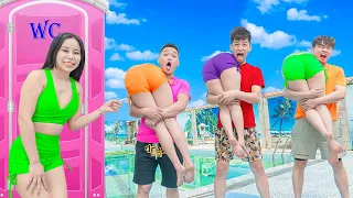 AMAZING RICH BOY BEAUTYFUL GIRL PRANK BATTLE NERF DR Thomas Nerf Guns FUNNIEST FUNNY PLAY GOLF PRANK