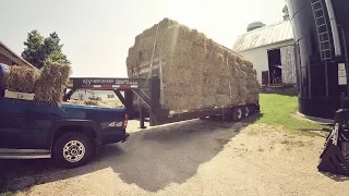 Unloading Straw Bales - Unconventional Thinking
