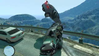 GTA 4 Cliff Drops & Jumps with Real Car Mods (GTA 4 Crashes/Ragdolls)