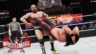 WWE 2K20 SIMULATION: Seth Rollins vs Cesaro | Wrestlemania 37, Highlights