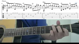 You Raise Me Up - Easy Fingerstyle Guitar Playthrough Tutorial Lesson With Tabs