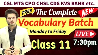 Class 11 The Complete Vocabulary Batch on YouTube by Jaideep Sir|CGL CPO CHSL MTS CDS..for all exams