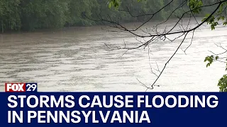 Drenching rain causes minor flooding in Pennsylvania towns
